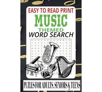 Easy to Read Print Music Themed Word Search Puzzle Book: Word Searches with Easy to Read Print about Instruments, Genres, Stage Equipment, and More | ... Gifts for Vacations, Holidays, and Free Times