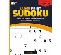 Easy To Read Sudoku Medium Difficulty Book 1: A Large Print Puzzles With Answers, Easy To See, Large Bold Font