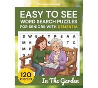 Easy to See Word Search Puzzles For Seniors With Dementia: Large Print Word Find for Seniors | Across and Down Only, No Diagonals or Backward Words