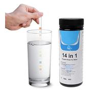Easy-topbuy 14 En 1 Analisis Agua, Prueba Agua Potable Tiras Reactivas PH Piscinas para Prueba Dureza, PH, Bromo, Nitrato, Etc, 1 Paquete (50/100 Piezas)
