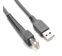 Easy-topbuy 6.56FT Datalogic Scanning Cable USB para El Códigos Barras Symbol LS1203 LS2208 LS4208 CBA U01 S07ZAR