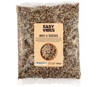 Easy Vibes - Mezcla de 5 Semillas (500g) | Mezcla de 5 Semillas (Calabaza, Lino, Chía, Girasol, Sésamo) | Ideal para Pan, Ensaladas, Yogur o Snacks