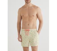 Easy Wear Bañador bermuda de hombre amarillo estampado. Amarillo S (2)