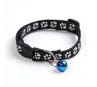 Easy Wear Cats Dog Pet Collar with Bell Adjustable Buckle Dog Collar Cats Puppy Pet Supplies Accessories Small Dog Chihuahua Name (Black)