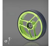 Easy Wheels - Ruedas para bicicletas plegables Brompton, ruedas dobles de aleación de aluminio de cuerpo ancho de 68 mm, juego de ruedas de carrito de empuje de rodamiento suave, diseño ligero (verde)