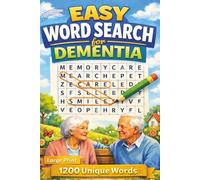 Easy Word Search For Dementia: Simple Everyday Puzzles with Household, Food, and Family Words for Relaxation and Gentle Memory Support