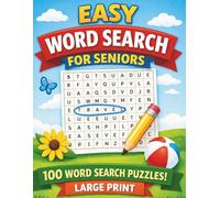 Easy Word Search for Seniors: 100 Large Print Word Search Puzzles for Relaxation and Brain Exercise