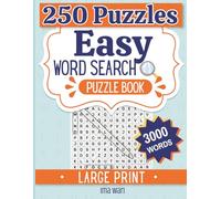 Easy Word Search Puzzle Book: 250 Thematic Puzzles for Adults and Seniors | Large Print Word Find with 3000 Words | 1-Word Word Search Format for Stress Relief, Focus and Cognitive Health.