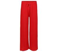 Easy Young Fashion Pantalones de verano para mujer, holgados, suaves, plisados, ajustados a la figura, pantalones de ocio modernos, elegantes e informales, 999, rojo, 38-44