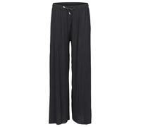 Easy Young Fashion Pantalones de verano para mujer, holgados, suaves, plisados, ajustados a la figura, pantalones de ocio modernos, elegantes e informales, 999, Negro , 38-44