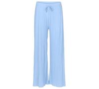 Easy Young Fashion Pantalones de verano para mujer, holgados, suaves, plisados, ajustados a la figura, pantalones de ocio modernos, elegantes e informales, 999, azul claro, 38-44