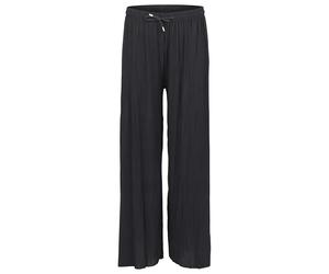 Easy Young Fashion Pantalones de verano para mujer, holgados, suaves, plisados, ajustados a la figura, pantalones de ocio modernos, elegantes e informales, 999, Negro , 38-44