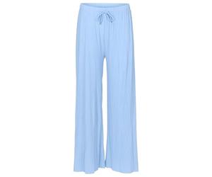 Easy Young Fashion Pantalones de verano para mujer, holgados, suaves, plisados, ajustados a la figura, pantalones de ocio modernos, elegantes e informales, 999, azul claro, 38-44