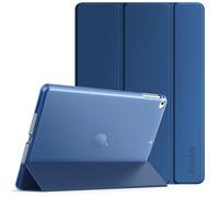 EasyAcc Funda Compatible con iPad 9.7 2018 iPad 6 Gen / 2017 iPad 5 Gen, iPad Air 1/2, Funda Case Triple Ultra Delgada Ligera Flip Cover con Parte Trasera Smart Cover para iPad 9.7 Pulgadas,Azul
