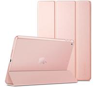 EasyAcc Funda Compatible con iPad 9a Generación 8a / 7a Generación, Case Ultra Slim Carcasa Smart Cover PU Protector con iPad 10.2 2021 2020 2019, Oro Rosa