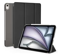 EasyAcc Funda Compatible con iPad Air 11 Pulgadas M3/M2 (2025/2024), iPad Air 5/4 (10,9 Pulgadas, Modelo 2022/2020, 5a/4a Generación) Ligera Translúcida, Parte Trasera Esmerilada, Profundo Negro