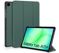 EasyAcc Funda Compatible con Samsung Galaxy Tab A11+/ A11 Plus 11 Pulgadas 2025 SM-X236B/SM-X230- Ultra Slim PU Protectora Carcasa con Función de Soporte función Atril, Verde Oscuro