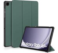EasyAcc Funda Compatible con Samsung Galaxy Tab A9+/ A9 Plus 11 Pulgadas 2023 SM-X210/ X216/ X218- Ultra Slim PU Protectora Carcasa con Función de Soporte función Atril,Verde Noche