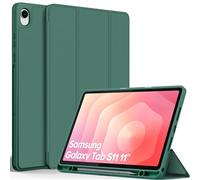 EasyAcc Funda Compatible con Samsung Galaxy Tab S11 2025 11 Pulgadas SM-X730 / SM-X736 mit S Portalápices, Función de Soporte, Verde Medianoche
