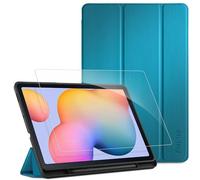 EasyAcc Funda Compatible con Samsung Galaxy Tab S6 Lite 10.4 2024/2022/2020 + Protector de Pantalla, Ultradelgada Carcasa Compatible, Azul eléctrico