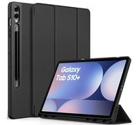 EasyAcc Funda Compatible con Samsung Galaxy Tab S9 FE+/S9+/S10+ 2023 12.4 Pulgadas, con Función de Encendido y Apagado Automático, SM-X810 (Wi-Fi)/SM-X816B (5G Global)/SM-X818U, Negro