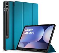 EasyAcc Funda Compatible con Samsung Galaxy Tab S9 FE+/S9+/S10+ 2023 12.4 Pulgadas, con Función de Encendido y Apagado Automático, SM-X810 (Wi-Fi)/SM-X816B (5G Global)/SM-X818U, Azul Pavo