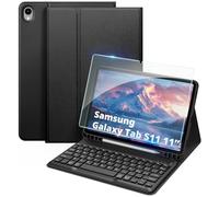 EasyAcc Funda con teclado compatible con Samsung Galaxy Tab S11 2025 SM-X730/X736B de 11 pulgadas con protector de pantalla, [italiano], funda extraíble para teclado con soporte para lápiz, negro