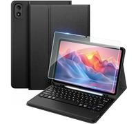 EasyAcc Funda con teclado compatible con Xiaomi Redmi Pad 2 Pro de 12,1 pulgadas 2025 con protector de pantalla, [QWERTZ alemán], funda protectora extraíble con soporte para lápiz (negro)