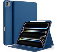 EasyAcc Funda para iPad Pro 13 M4 (2024), funda fina tipo libro con soporte para tableta, visión multiángulo, azul mar