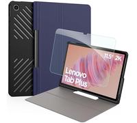 EasyAcc Funda para Lenovo Tab Plus (TB351FU) de 11.5 Pulgadas 2024 con Protector de Pantalla, Ultrafina con Soporte, Funda Protectora Inteligente de Piel Sintética, Azul Oscuro