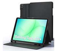 EasyAcc Funda para Samsung Galaxy Tab A11+ / A11 Plus / A9+/ A9 Plus 11 Pulgadas 2025/2023, Slim Folio Protectora Tablet Carcasa, Múltiples Ángulo de Visión, Negro