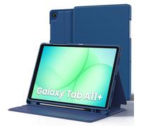 EasyAcc Funda para Samsung Galaxy Tab A11+ / A11 Plus / A9+/ A9 Plus 11 Pulgadas 2025/2023, Slim Folio Protectora Tablet Carcasa, Múltiples Ángulo de Visión, Azul Marino