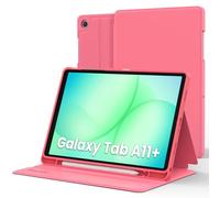 EasyAcc Funda para Samsung Galaxy Tab A11+ / A11 Plus / A9+/ A9 Plus 11 Pulgadas 2025/2023, Slim Folio Protectora Tablet Carcasa, Múltiples Ángulo de Visión, Rojo Sandía