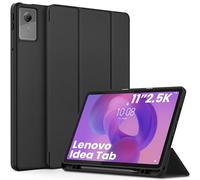 EasyAcc Funda para tablet Lenovo Idea Tab 2025 de 11 pulgadas con soporte para lápiz TB-336ZU TB-336FU, ultrafina, con función atril, piel sintética, color negro