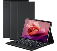 EasyAcc Funda para Teclado Compatible con Lenovo Tab P12 2023 de 12,7 Pulgadas con Soporte para bolígrafo, Teclado magnético inalámbrico Bluetooth Desmontable Bluetooth QWERTZ, Negro