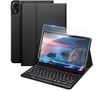 EasyAcc Funda para teclado compatible con Xiaomi Redmi Pad 2 de 11 pulgadas con protector de pantalla, [AZERTY francés], funda protectora extraíble con soporte para lápiz (negro)