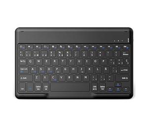 EasyAcc Teclado Bluetooth Inalámbrico, Español Teclado Súper Delgado para iPad A16/10/10.2 Pulgadas/iPad Pro/Air, para iOS iPad/Tablet Android Samsung, Huawei, Lenovo Tableta con Ñ, Negro