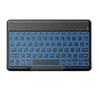 EasyAcc Teclado retroiluminado universal de 9.7 pulgadas, 7 colores y brillo ajustable, ultra ligero, portátil, inalámbrico, teclado para iOS iPad Pro, iPad Air, iPad Mini, Android MacOS Windows con cable USB de 15 cm