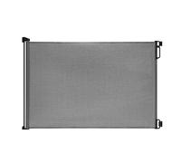 EasyBaby Products Puerta de bebé retráctil extra ancha para interiores y exteriores, 33 pulgadas de alto, se extiende hasta 71 pulgadas de ancho, gris