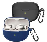 easyBee Funda 2-Pack Compatible con Bose Ultra Open, Carcasa Protector de Silicona Líquida, Estuche Auriculares Ultrafina Antigolpes con 2 Mosquetón - Negro y Azul