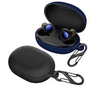 easyBee Funda 2-Pack Compatible con Realme Buds Air 2 Neo y Realme Buds Q2 y Realme Buds Q2s, Carcasa Protector de Silicona Líquida, Estuche Auriculares Ultrafina Antigolpes - Negro y Azul