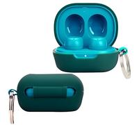 easyBee Funda compatible con auriculares JLab JBuds Mini Ear Bluetooth con llavero, silicona líquida suave, ultrafina, a prueba de golpes, color verde