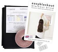 easyblackout - Estor Opaco con Cinta Autoadhesivo, Negro, tamaño 2 para Ventanas de hasta 150cmx135cm, Otros Disponibles. Hacer Cualquier Forma/tamaño, diseño Patentado, apagón Complete