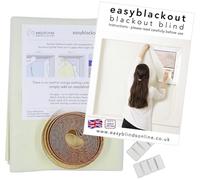 easyblackout - Estor opaco con cinta de cierre de la marca VELCRO®, color crema, tamaño 3 para ventanas de hasta 200 cm x 135 cm (otros tamaños están disponibles), corte a cualquier forma y tamaño, diseño patentado para un oscurecimiento completo