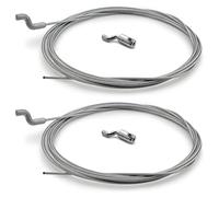 Easyboost Cable De Gas Z Ø1,5mm Flexible Acelerador 2,50 Metros Universal con Prisionero Z para Cortacéspedes Motocultores Desbrozadoras (2 Cables)
