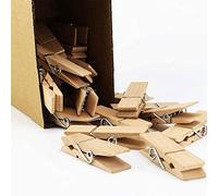 EasyBravo 25Pcs Pinzas para Tender la Ropa Naturales Grandes, 7,2 cm de Largo 1,8 cm de Ancho, Clavijas de lavandería Resistentes