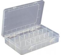 easybuy caja organizadora plastico, ajustable 15 Compartimientos, Almacenaje Plastico Transparente, Caja Clasificadora, para Artículo Pequeño, Pendientes, Anillos, Cuentas