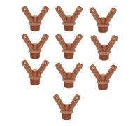 EasyByMall 10 conectores en T de púas de 3/4 pulgadas para riego por goteo, accesorios de acoplamiento tipo Y compatibles con tubos de 17 mm, piezas de riego de jardín a prueba de fugas