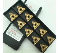 EasyByMall 10 insertos de torneado de carburo TNMG160408-HQ para mecanizado CNC de acero, alta resistencia de agarre y durabilidad