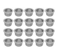 EasyByMall 20 pantallas de tubo de acero inoxidable, malla de filtro de metal cóncava para cuencos de ahumar, resistente al óxido y flexible, 16 x 12 x 8 mm